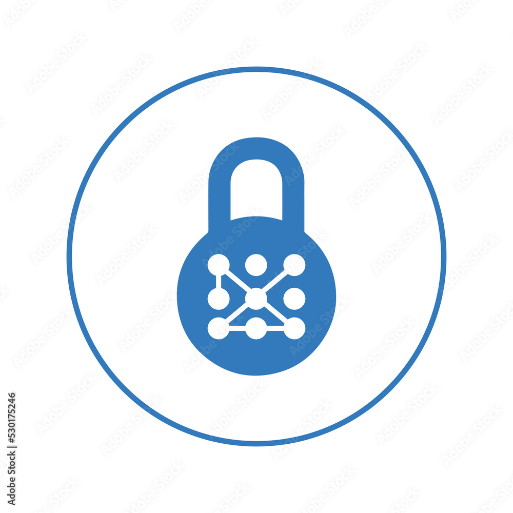 Project Security Pattern lock icon | Circle version icon | Project Security Pattern lock icon | Circle version icon |