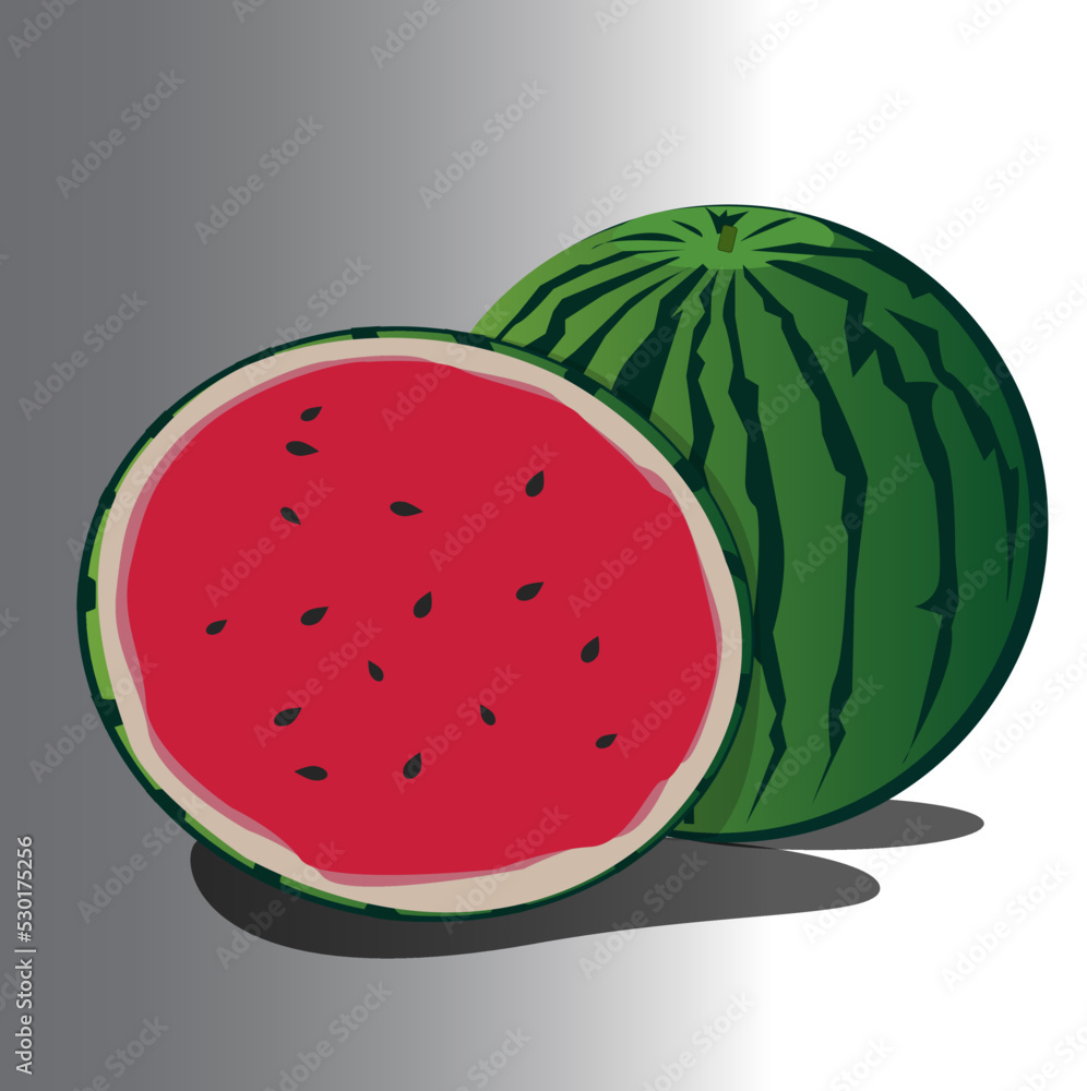 freshly picked watermelon from the tree and split to eat freshly picked watermelon from the tree and split to eat