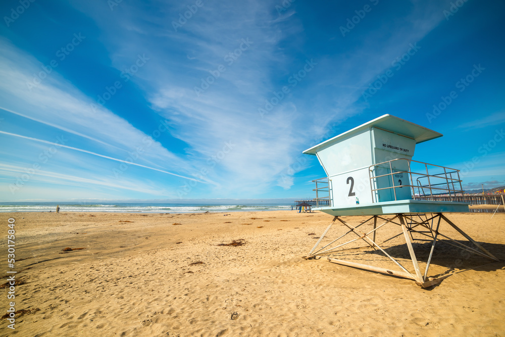 Lifeguard tower in Pismo Beach Lifeguard tower in Pismo Beach