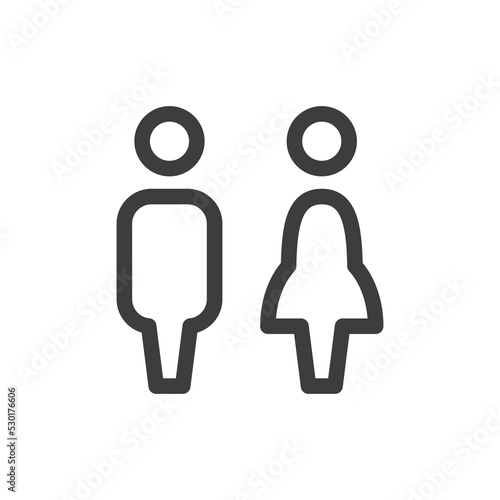 Man and woman icon. Wayfinding wc sign