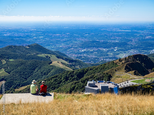 Landscape of Mendrisio valley from Mount Generoso photo