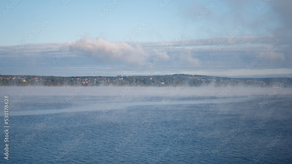 Obraz premium fog over the river