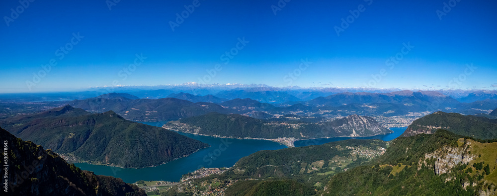Landscape of Switzerland from Generoso mountain Landscape of Switzerland from Generoso mountain