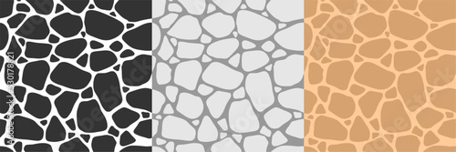 Stone Seamless Pattern Vector Background Illustration