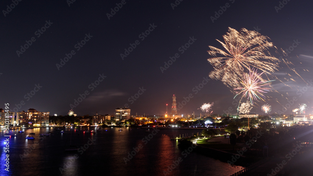 4th of July Fireworks over the Indian River Lagoon