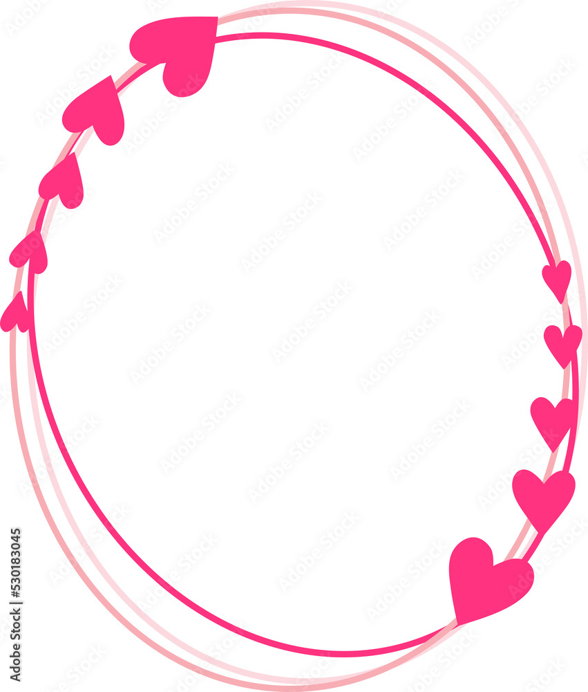 Oval frame with hearts for the design of invitations, postcards. png Oval frame with hearts for the design of invitations, postcards. png