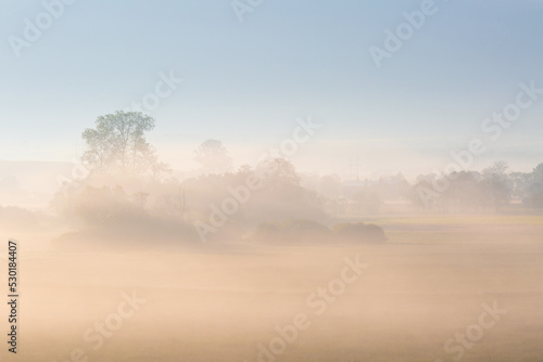 Morning fog in the floodplains of river Turiec in Slovakia.