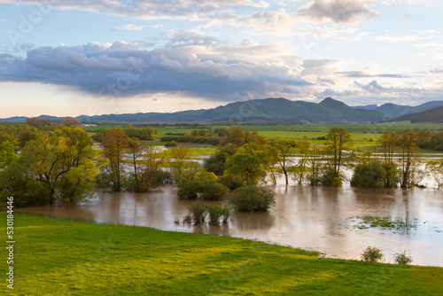 Floodplain of river Turiec at Laskar village, Slovakia. photo