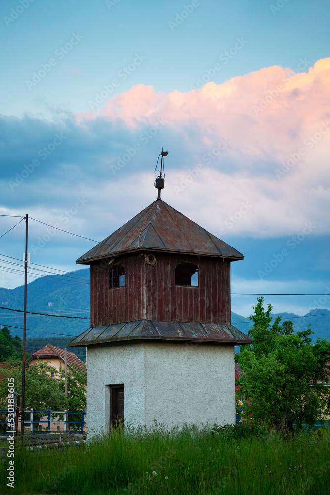 Historical bell tower in Danova village, Slovakia.