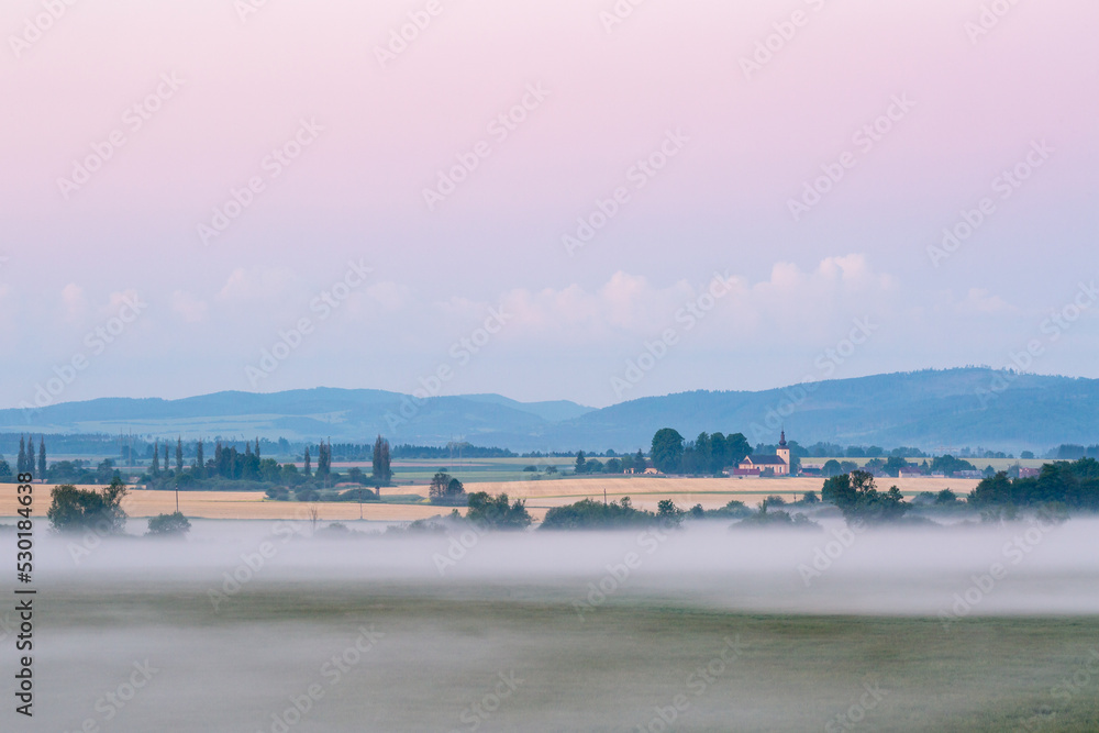 Ground fog in the flodplains of Turiec river, Slovakia.