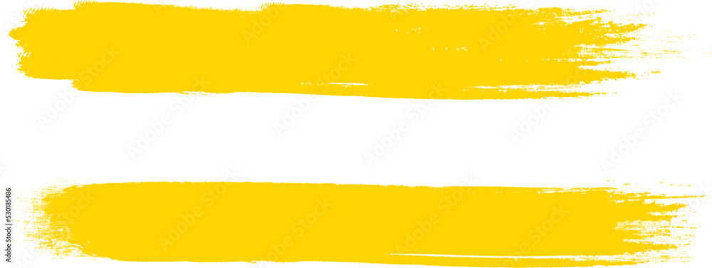 Yellow brush stroke set isolated on background. Collection of trendy brush stroke vector for yellow ink paint, grunge backdrop, dirt banner, watercolor design and dirty texture. Brush stroke vector Yellow brush stroke set isolated on background. Collection of trendy brush stroke vector for yellow ink paint, grunge backdrop, dirt banner, watercolor design and dirty texture. Brush stroke vector