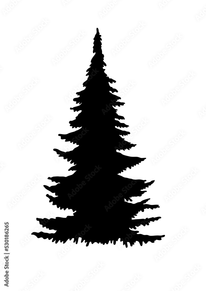 Fir tree, Pine Tree, Christmas tree, Forest Trees Silhouette Bundle, cut file, Tree, forest, nature, Tree shape
