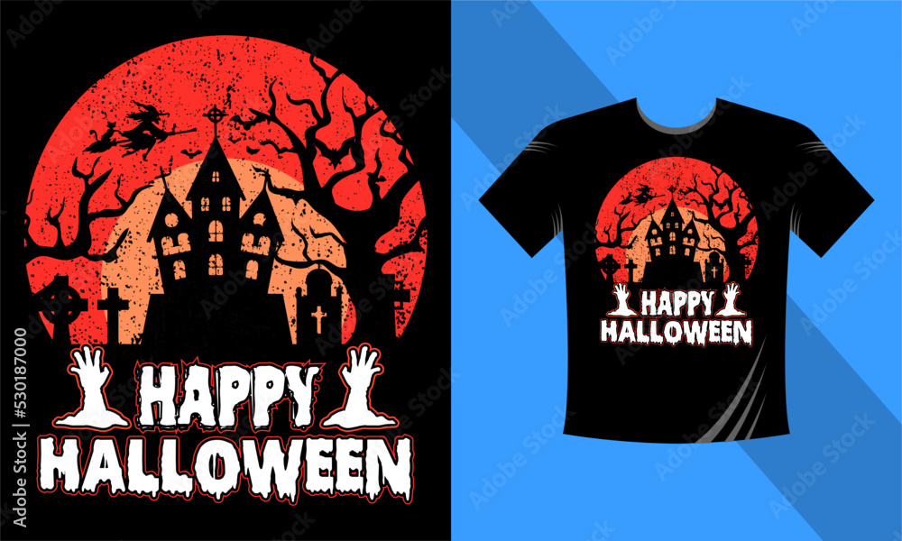 Happy Halloween - Halloween T-Shirt design template. Happy Halloween t-shirt design template easy to print all-purpose for men, women, and children Happy Halloween - Halloween T-Shirt design template. Happy Halloween t-shirt design template easy to print all-purpose for men, women, and children