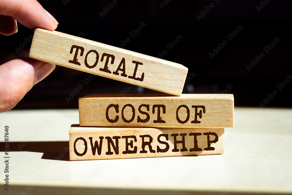 Wooden blocks with words 'Total Cost of Ownership'. Business concept Wooden blocks with words 'Total Cost of Ownership'. Business concept