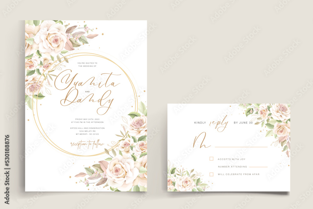 beautiful rose background and wreath frame design beautiful rose background and wreath frame design