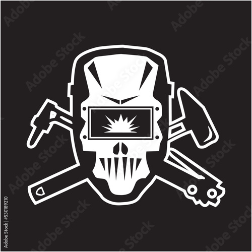 Welding mask illustration