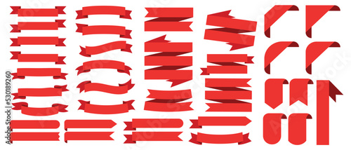 Ribbon banner set. Ribbons collection.
