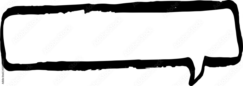 Fototapeta premium empty speech bubble text in hand drawn illustration.collection of blank copy space conversation for comic and design element. a simple line balloon text design template