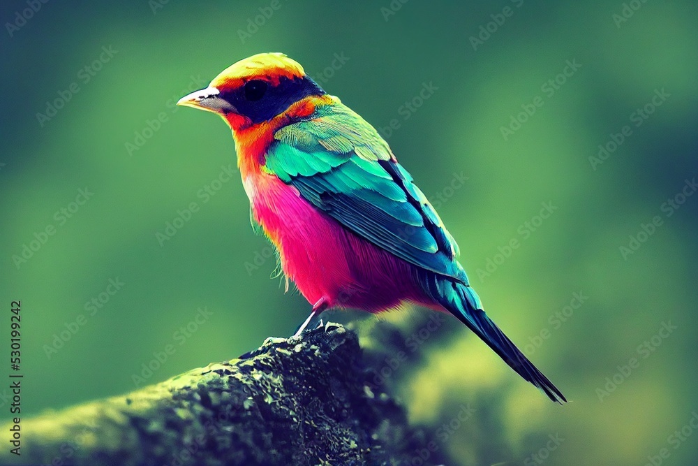 Obraz premium blue bird on a branch