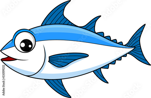 Fotografiet Horse mackerel with flounders isolated fish icon