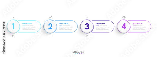 Vector Infographic label design template with icons and 4 options or steps. Can be used for process diagram, presentations, workflow layout, banner, flow chart, info graph.