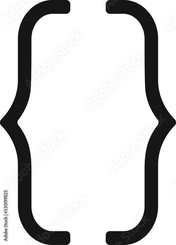 Fotografi Parenthesis text bracket quote box, frame sign