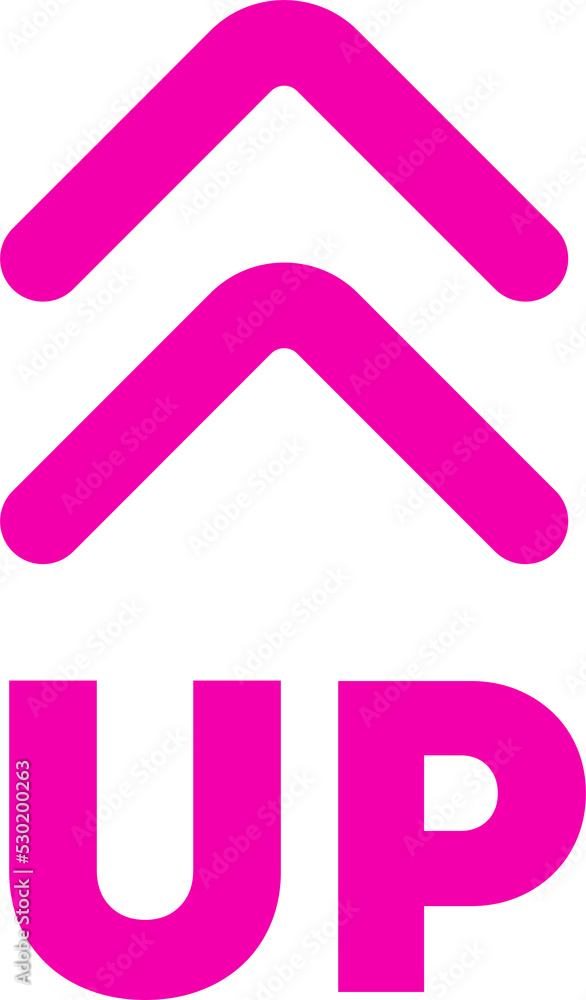 Social media swipe icon, pink arrow pointing up Social media swipe icon, pink arrow pointing up