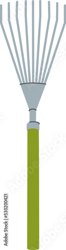 Rake for cleaning leaves, farmer tool pitchfork