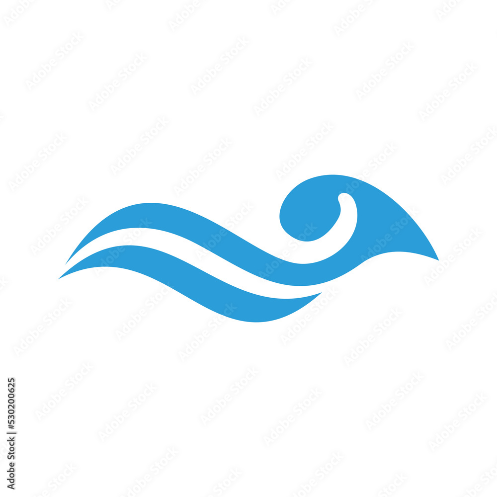 Water wave symbols and icons vector template, water wave Water wave symbols and icons vector template, water wave