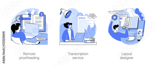 Editorial services isolated cartoon vector illustrations se