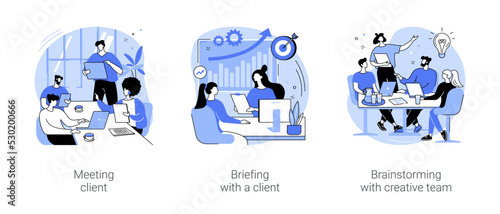 Launching advertising campaign isolated cartoon vector illustrations se