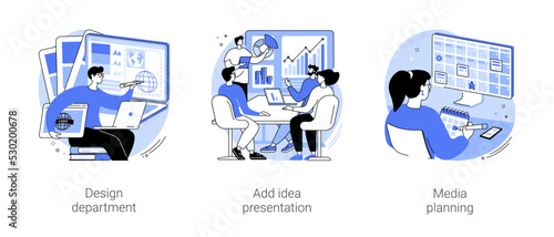 Advertising agency isolated cartoon vector illustrations se