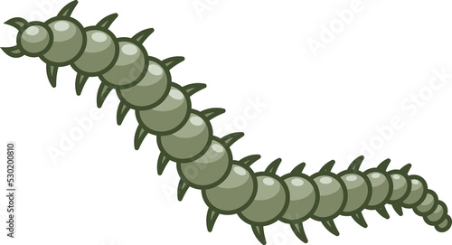 Slug, isolated hairy caterpillar, tubular parasite