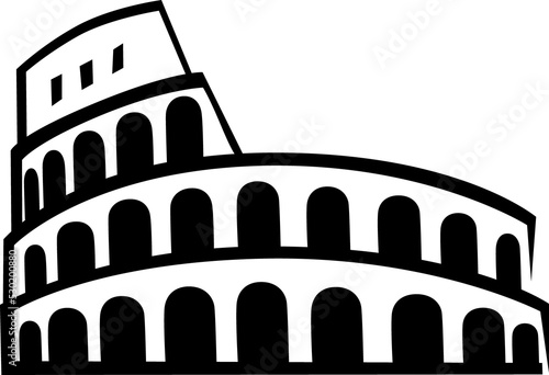 Fotografie, Obraz Colosseum Rome landmark isolated gladiator arena