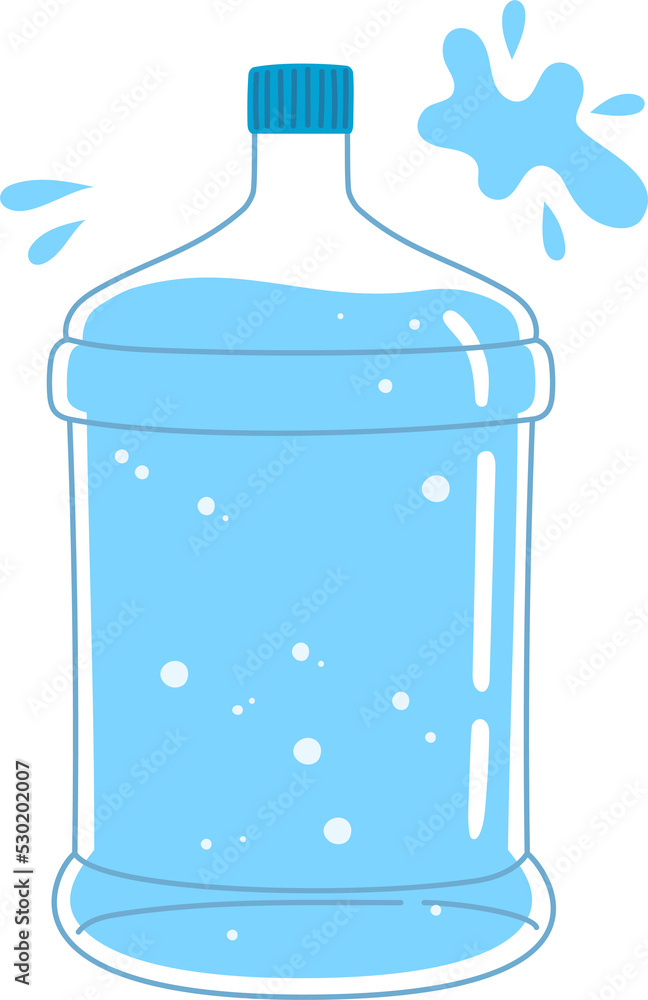 Water tank of bottle with refreshing aqua drink Water tank of bottle with refreshing aqua drink