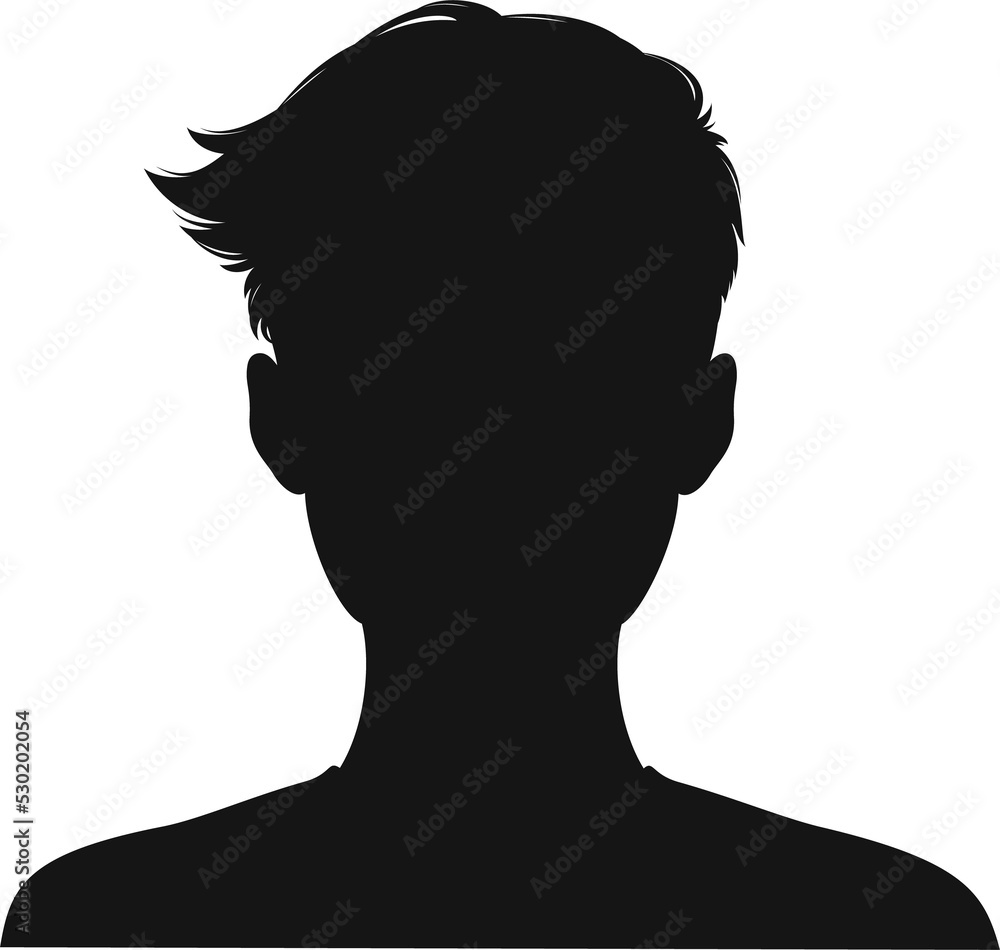 Avatar of man male person black silhouette profile