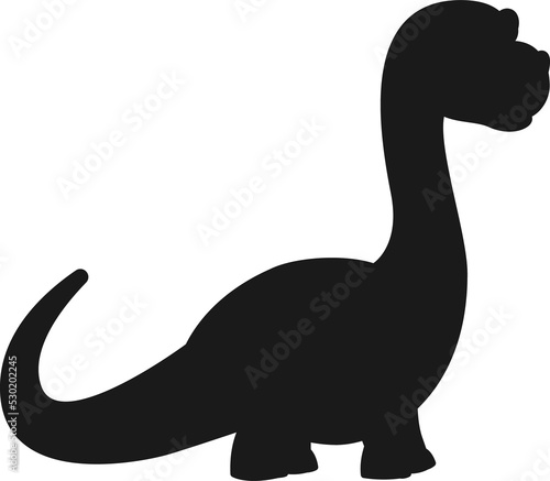 Dinosaur isolated brontosaurus dino silhouette