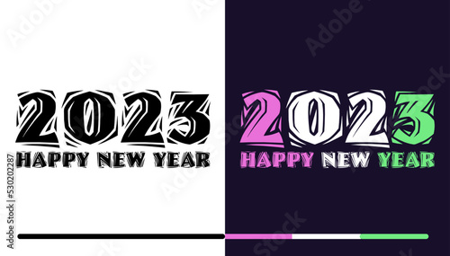 idea and concept think Creativity modern 2023 Happy New Year posters set. Design templates with logo 2023 for celebration and season decoration. minimalistic trendy backgrounds