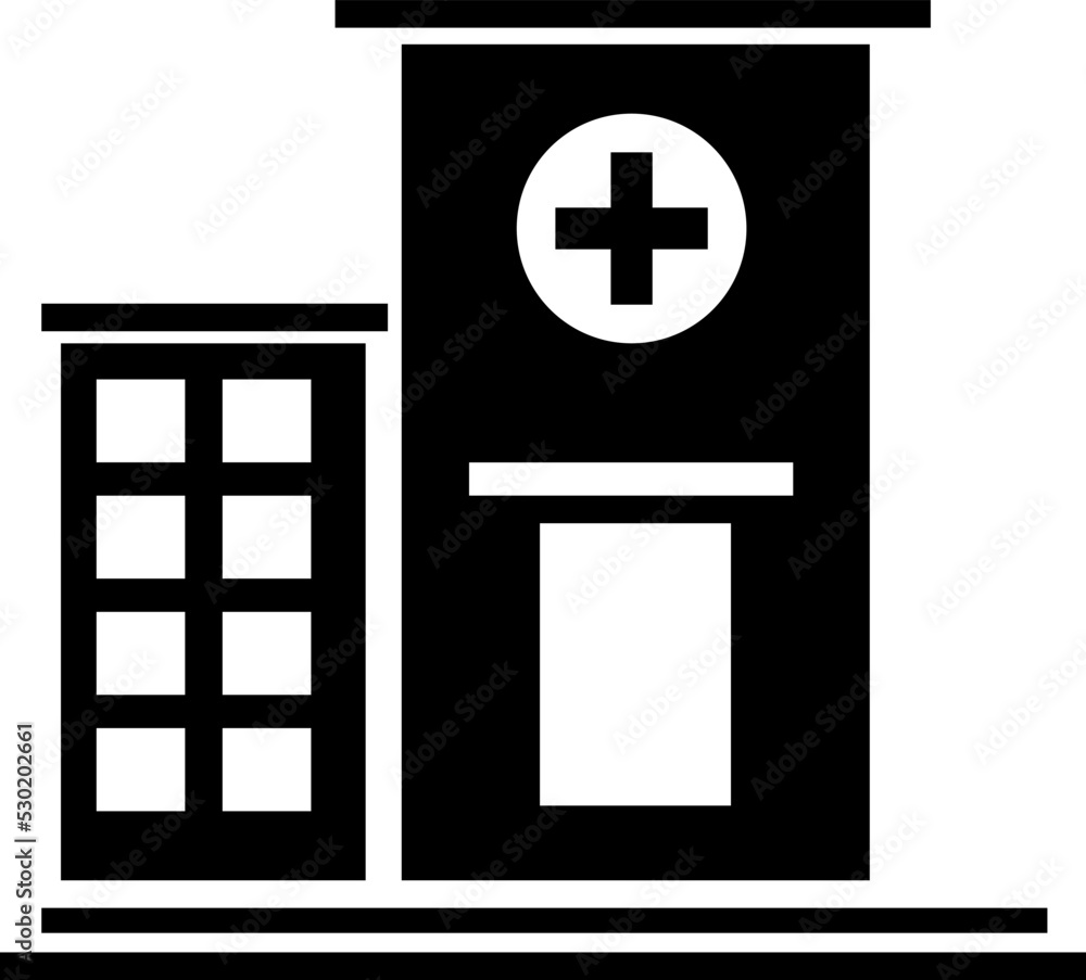 Vector symbol of a hospital building on a white background.eps Vector symbol of a hospital building on a white background.eps