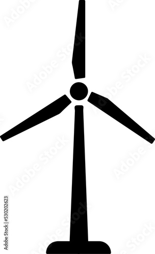 Wind turbine icon illustration on white background..eps