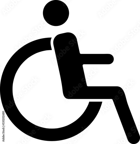  Vector icon disabled. Wheelchair symbol icon.eps