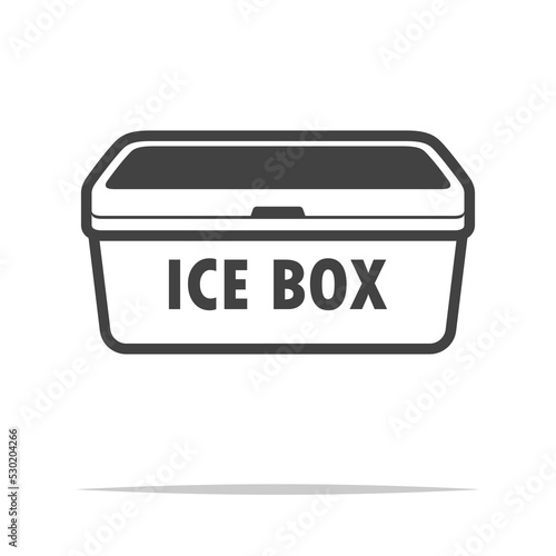 Ice box icon transparent vector isolated