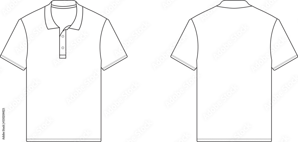 Blank White Polo Shirt Template on White Background Stock Vector ...