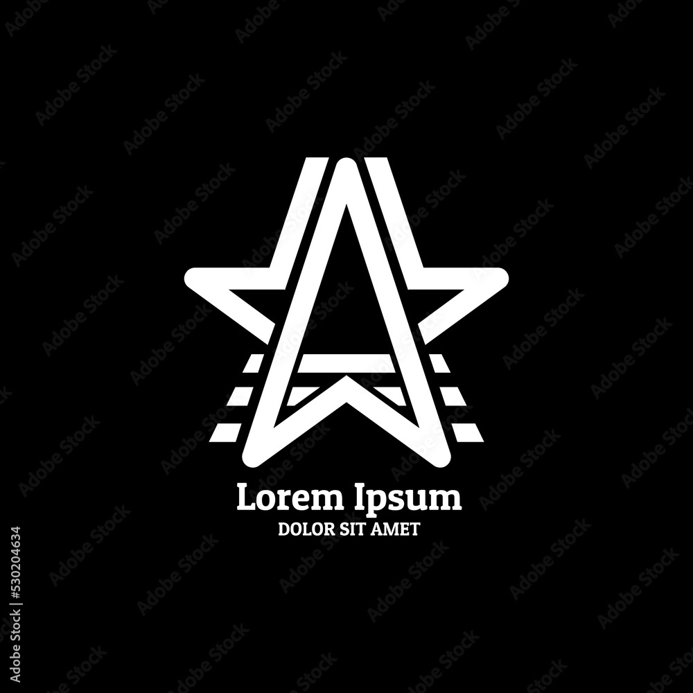Fototapeta premium Star logo. Luxurious and elegant logo. Logo design in modern and minimalist style
