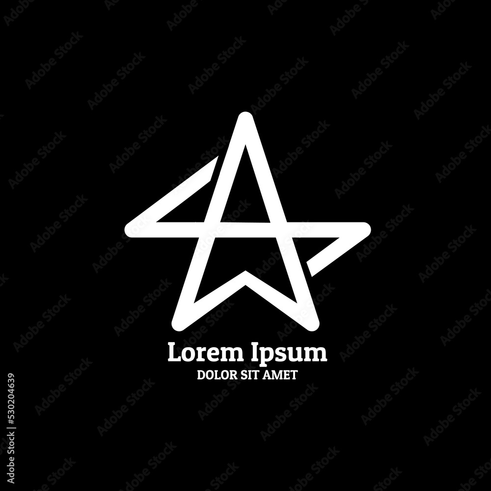 Fototapeta premium Star logo. Luxurious and elegant logo. Logo design in modern and minimalist style