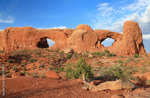 South and North Windows in Arches National Park, Utah, USA