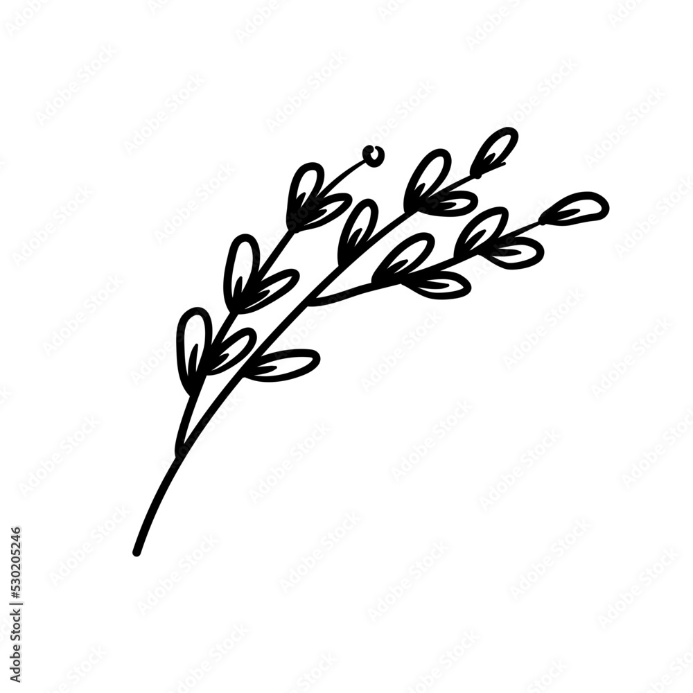Aesthetic botanical wedding leaf