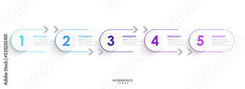 Vector Infographic label design template with icons and 5 options or steps. Can be used for process diagram, presentations, workflow layout, banner, flow chart, info graph.