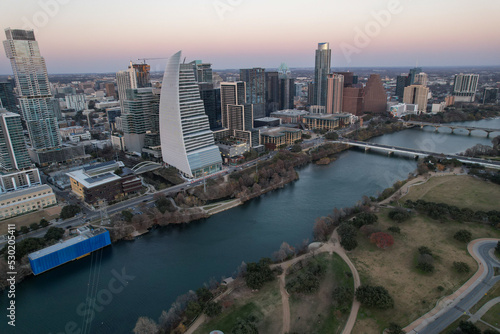 Austin Texas skyline at Sunset 2