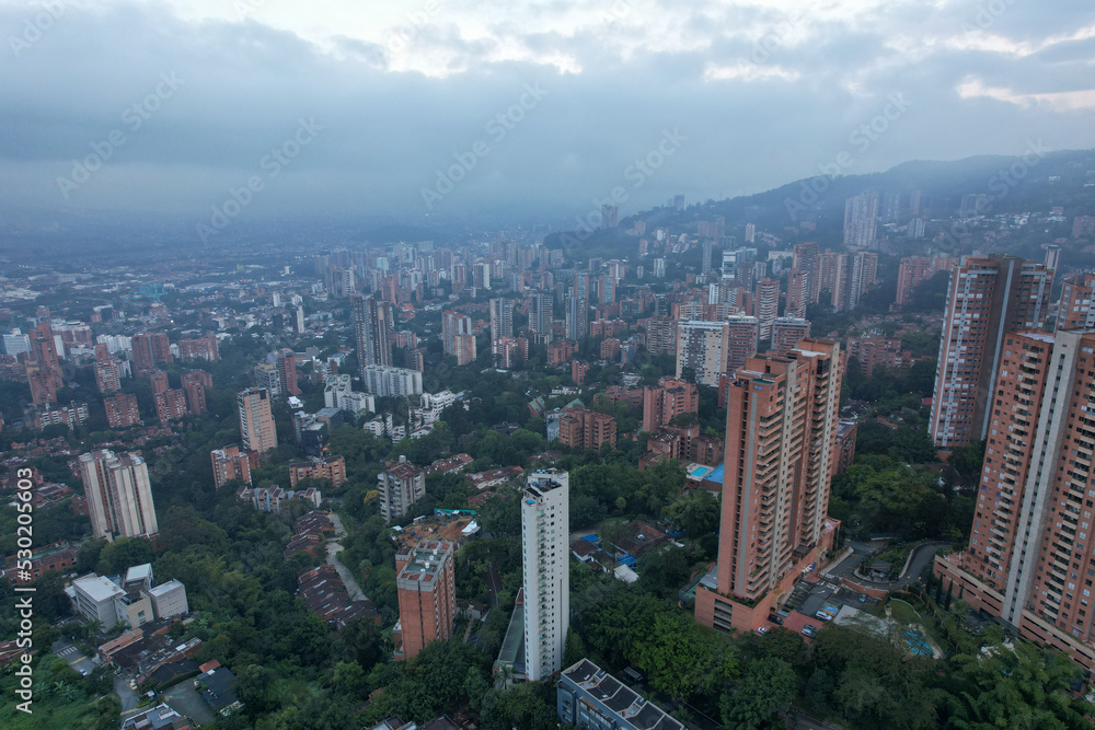 Fototapeta premium Downtown Medellin Colombia on a cloudy day 5